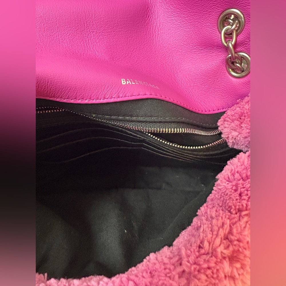 Balenciaga Pink Monaco Mini Bag Quilted Towel Fabric NWT - Picture 8 of 9